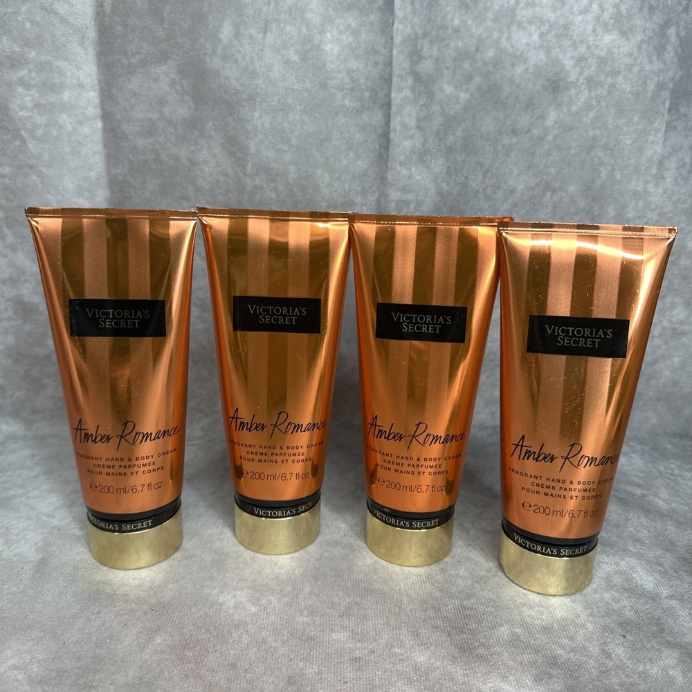 Victoria's‎ Secret AMBER ROMANCE Scent Hand and Body Lotions 6.7 Oz (4)